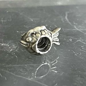 Pandora Smiling Happy Fish Sterling Silver Charm Retired 925 ALE